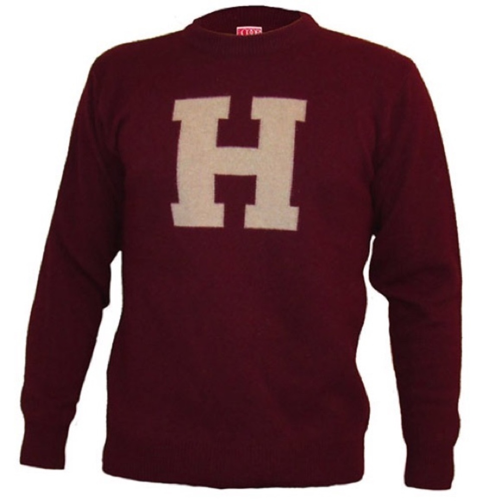 Harvard Lambswool Sweater with block H